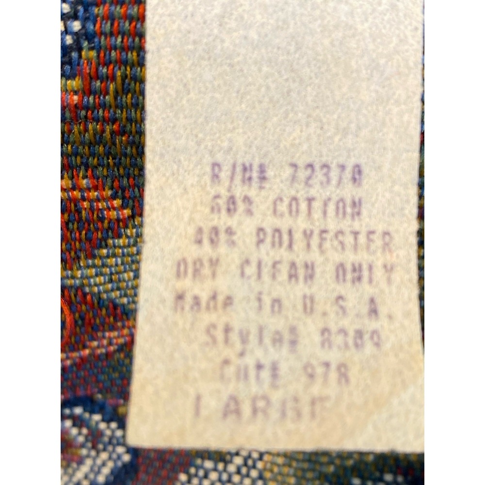 Vintage AB Sport Tapestry Blazer Size Large Maximalist Regency Art Teacher Wacky - Picture 9 of 12